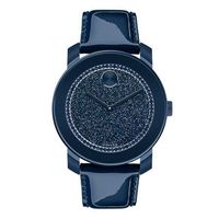 Ladies' Movado Bold® Navy Crystal Watch with Navy Glitter Museum® Dial (Model: 3600229)|Peoples Jewellers