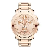 Ladies' Movado Bold® Chronograph Watch with Rose-Tone Dial (Model: )|Peoples Jewellers