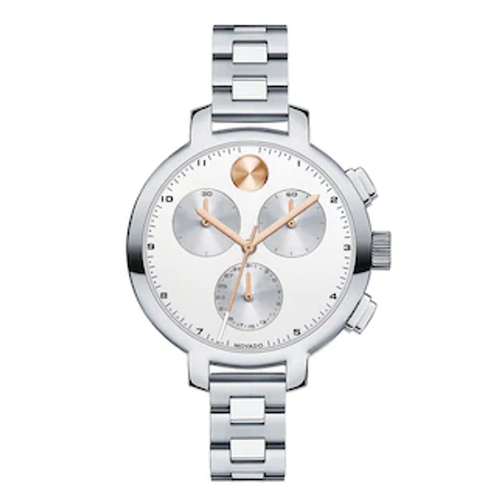 Ladies' Movado Bold® Chronograph Watch with Silver-Tone Dial (Model: 3600238)|Peoples Jewellers