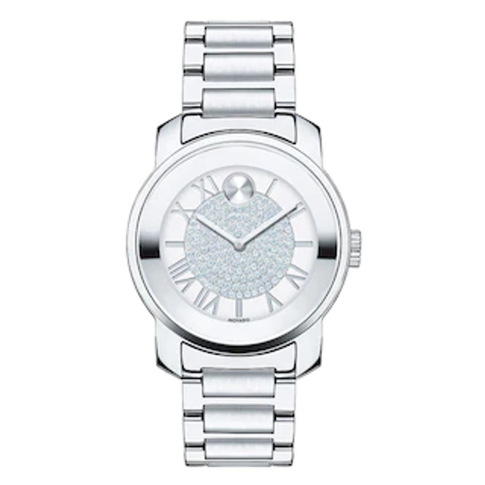 Ladies' Movado Bold® Luxe Crystal Watch with Silver Dial (Model: 3600254)|Peoples Jewellers