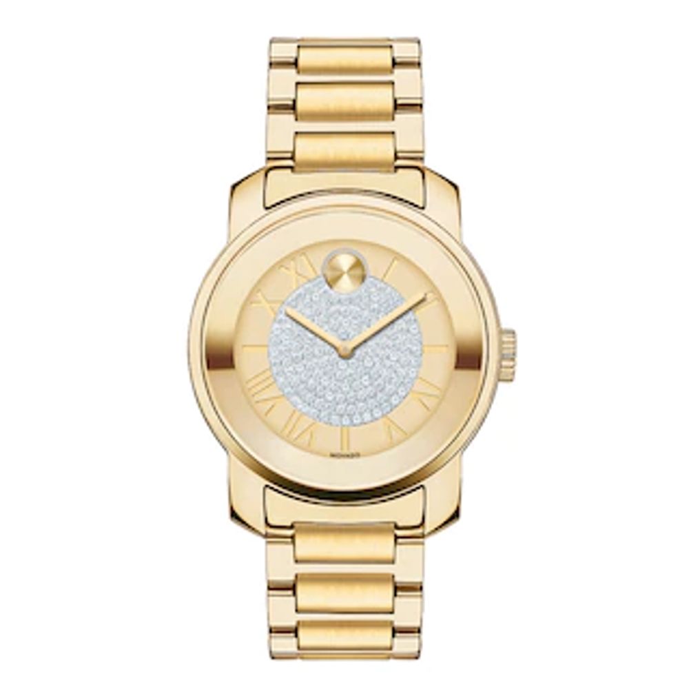 Ladies' Movado Bold® Luxe Crystal Watch with Gold Dial (Model: 3600255)|Peoples Jewellers