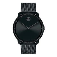 Men's Movado Bold® Mesh Watch with Black Dial (Model: 3600261)|Peoples Jewellers