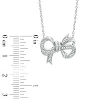 Vera Wang Love Collection 0.19 CT. T.W. Diamond Bow Necklace in Sterling Silver|Peoples Jewellers