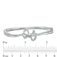 Vera Wang Love Collection 0.12 CT. T.W. Diamond Bow Bangle in Sterling Silver|Peoples Jewellers