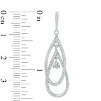 0.25 CT. T.W. Diamond Teardrop Dangle Earrings in Sterling Silver|Peoples Jewellers