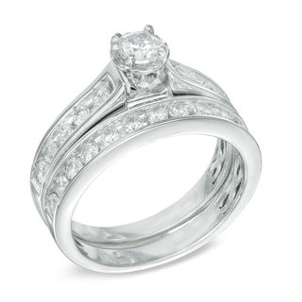 1.00 CT. T.W. Diamond Bridal Set in 14K White Gold|Peoples Jewellers