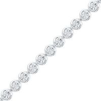 0.16 CT. T.W. Diamond Circle Bracelet in Sterling Silver - 7.25"|Peoples Jewellers