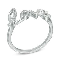 Diamond Accent Cursive "love" Midi Ring in Sterling Silver|Peoples Jewellers