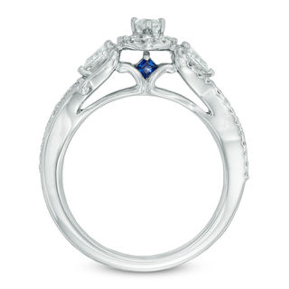 Vera Wang Love Collection 0.70 CT. T.W. Marquise Diamond Three Stone Ring in 14K White Gold|Peoples Jewellers