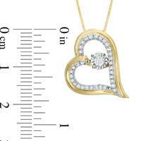 Unstoppable Love™ 0.33 CT. T.W. Diamond Tilted Heart Pendant in 10K Gold|Peoples Jewellers