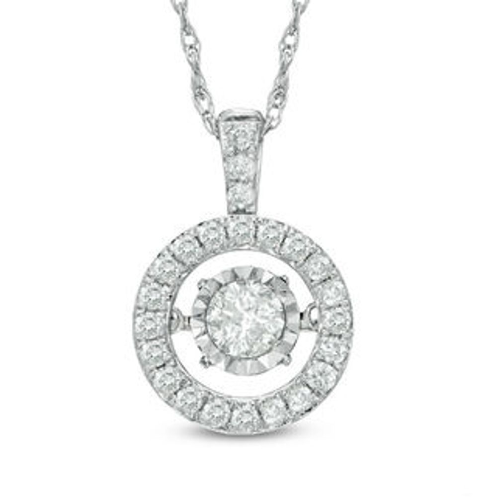 Unstoppable Love™ 0.14 CT. T.W. Diamond Frame Pendant in Sterling Silver|Peoples Jewellers