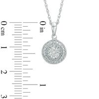 Diamond Accent Beaded Frame Medallion Pendant in Sterling Silver|Peoples Jewellers