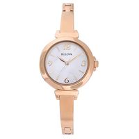 Ladies' Bulova Rose-Tone Watch with Mother-of-Pearl Dial (Model: 97L137)|Peoples Jewellers