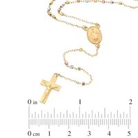 Rosary Necklace in 10K Tri-Tone Gold - 17"|Peoples Jewellers