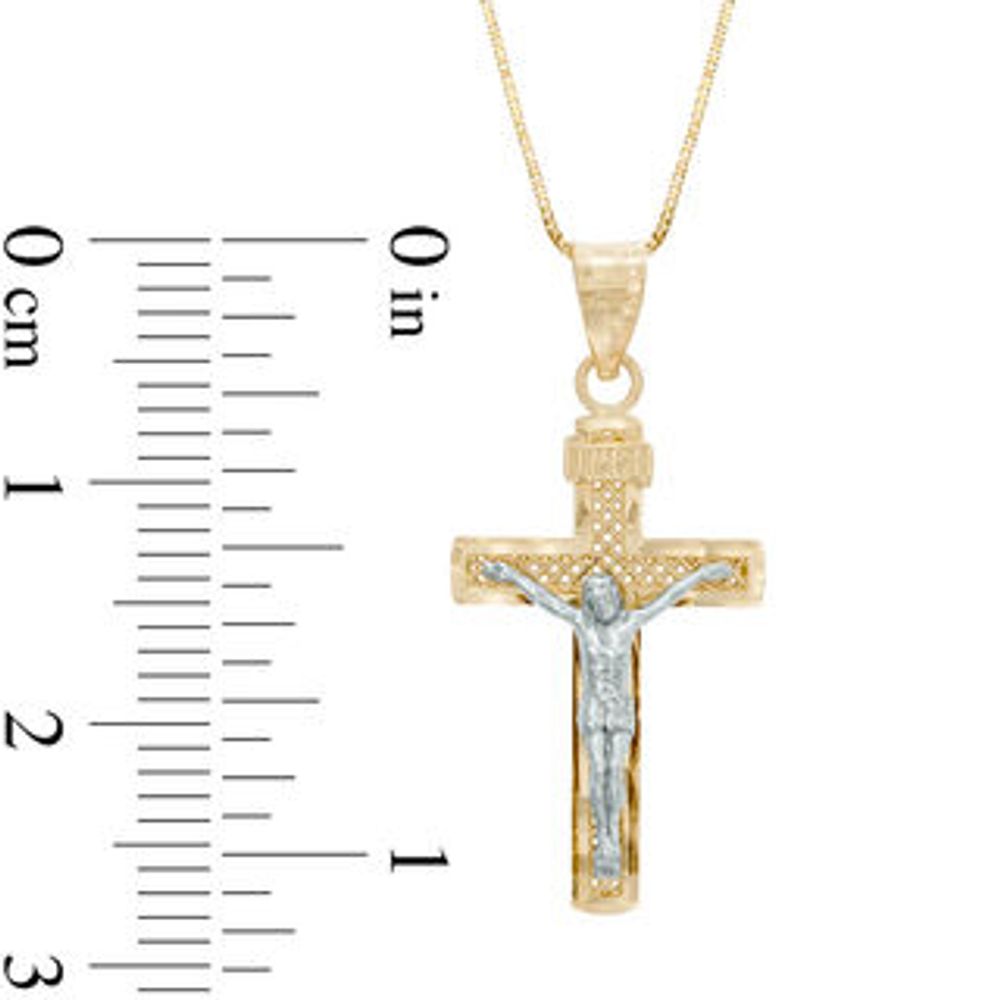 Crucifix Pendant in 10K Two-Tone Gold|Peoples Jewellers