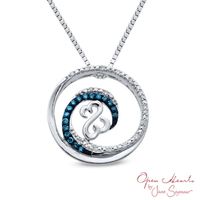 Open Hearts Waves by Jane Seymour™ 0.10 CT. T.W. Diamond Whirl Pendant in Sterling Silver|Peoples Jewellers