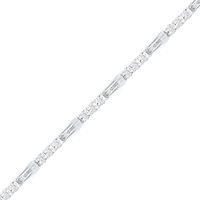 0.33 CT. T.W. Diamond Bar Bracelet in Sterling Silver - 7.5"|Peoples Jewellers