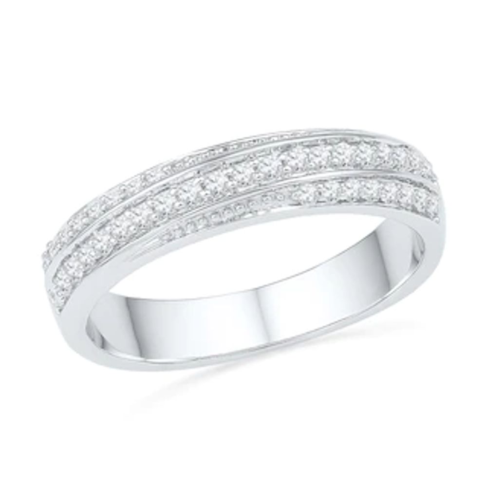 0.25 CT. T.W. Diamond Band in 10K White Gold|Peoples Jewellers