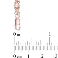 Morganite "XO" Bracelet in Sterling Silver with 18K Rose Gold Plate - 7.25"|Peoples Jewellers