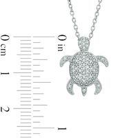 0.15 CT. T.W. Diamond Turtle Pendant in Sterling Silver|Peoples Jewellers