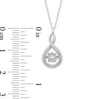 Unstoppable Love™ 0.20 CT. T.W. Diamond Twist Teardrop Pendant in 10K White Gold|Peoples Jewellers