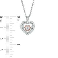 Unstoppable Love™ 0.15 CT. T.W. Diamond Heart in Heart Pendant in 10K Two-Tone Gold|Peoples Jewellers