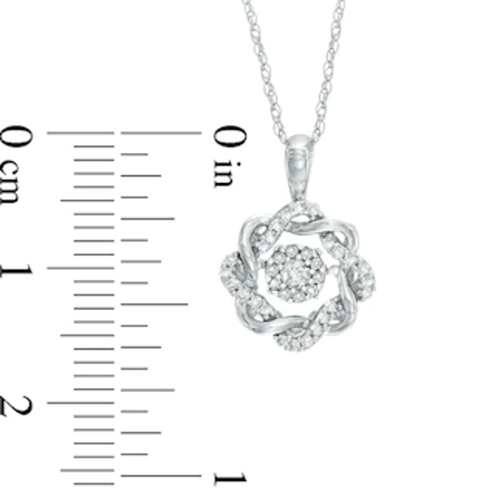 Unstoppable Love™ 0.19 CT. T.W. Diamond Wreath Pendant in 10K White Gold|Peoples Jewellers