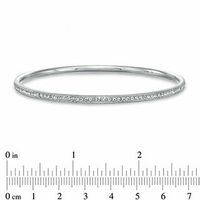 AVA Nadri Crystal Bangle in White Rhodium Brass - 7.5"|Peoples Jewellers