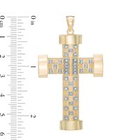 Men's Large Cross Necklace Charm in 10K Gold|Peoples Jewellers