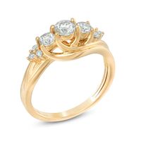 0.70 CT. T.W. Certified Canadian Diamond Three Stone Engagement Ring in 14K Gold (I/I2)|Peoples Jewellers