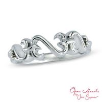 Open Hearts by Jane Seymour™ Interlocking Ring in Sterling Silver|Peoples Jewellers