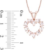 Oval Morganite Heart Pendant in 10K Rose Gold|Peoples Jewellers