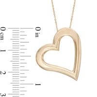 Tilted Heart Pendant in 10K Gold|Peoples Jewellers