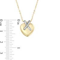 Heart Puff Pendant in 10K Two-Tone Gold|Peoples Jewellers