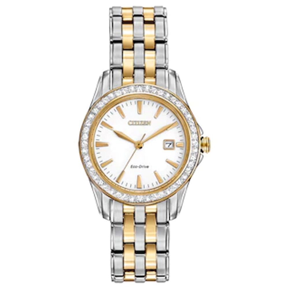 Ladies' Citizen Eco-Drive® Silhouette Crystal Watch (Model: EW1908-59A)|Peoples Jewellers