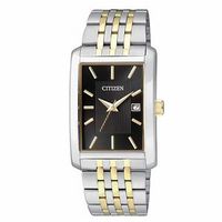 Men's Citizen Quartz Watch with Rectangular Black Dial (Model: BH1678-56E)|Peoples Jewellers