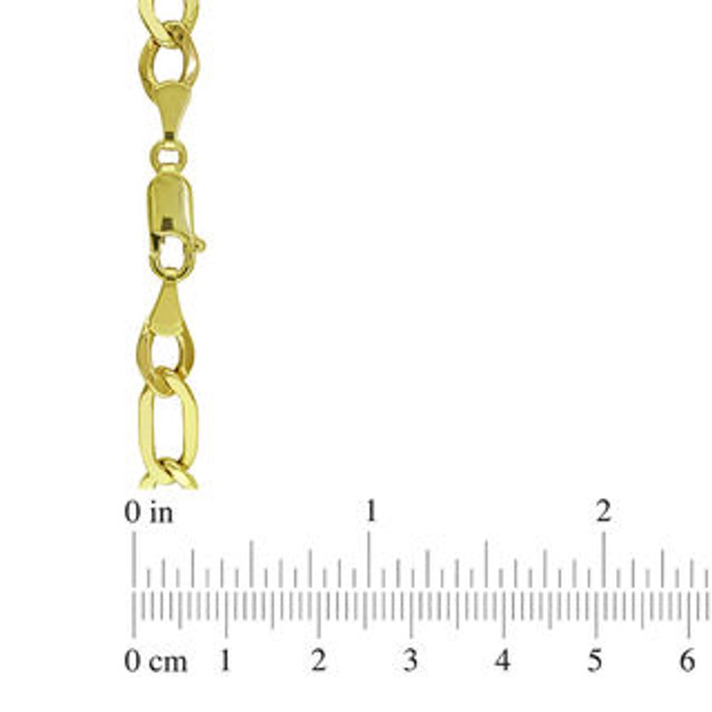 Men's 7.0mm Figaro Chain Bracelet in 10K Gold - 9.0"|Peoples Jewellers