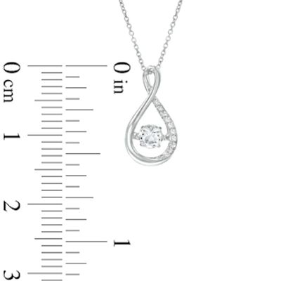 Unstoppable Love™ 4.5mm Lab-Created White Sapphire Infinity Pendant in Sterling Silver|Peoples Jewellers