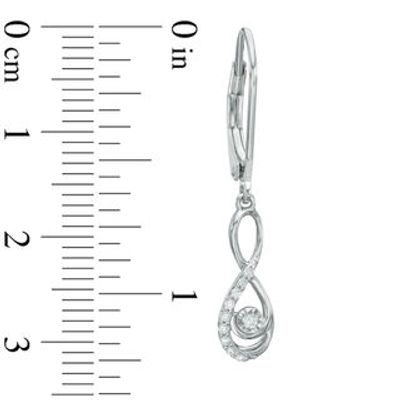 0.11 CT. T.W. Diamond Infinity Drop Earrings in 10K White Gold|Peoples Jewellers