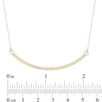 Diamond-Cut Curved Bar Necklace in 10K Gold|Peoples Jewellers