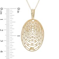 Diamond-Cut Oval Pendant in 10K Gold|Peoples Jewellers