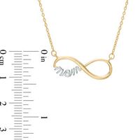 Infinity "MOM" Necklace in 10K Two-Tone Gold|Peoples Jewellers