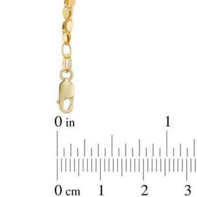 Italian Gold 030 Gauge Triple Strand Mirror Chain Bracelet in 14K