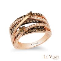Le Vian® 0.83 CT. T.W. Diamond Layered Orbit Ring in 14K Strawberry Gold™|Peoples Jewellers