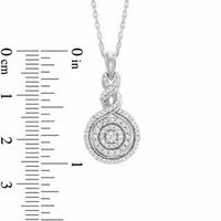 0.33 CT. T.W. Diamond Cascading Frame Pendant in 10K White Gold|Peoples Jewellers
