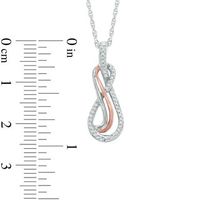 0.12 CT. T.W. Diamond Infinity Pendant in Sterling Silver and 10K Rose Gold|Peoples Jewellers