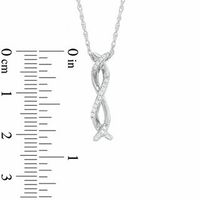 Diamond Accent Infinity Ribbon Pendant in Sterling Silver|Peoples Jewellers