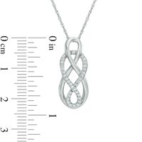 0.16 CT. T.W. Diamond Intertwined Infinity Pendant in Sterling Silver|Peoples Jewellers