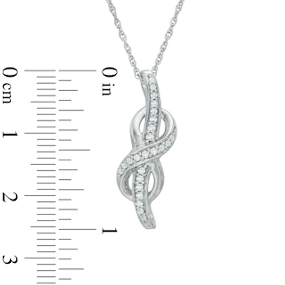 0.16 CT. T.W. Diamond Infinity Pendant in Sterling Silver|Peoples Jewellers