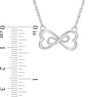 Diamond Accent Sideways Heart-Shaped Infinity Necklace in 10K Gold|Peoples Jewellers